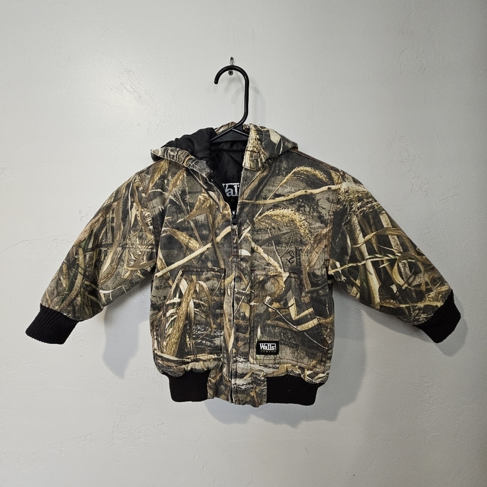 Walls Legend Toddler Boy 3T Camo Jacket Full Zip Camouflage Hooded Outdoor Coat